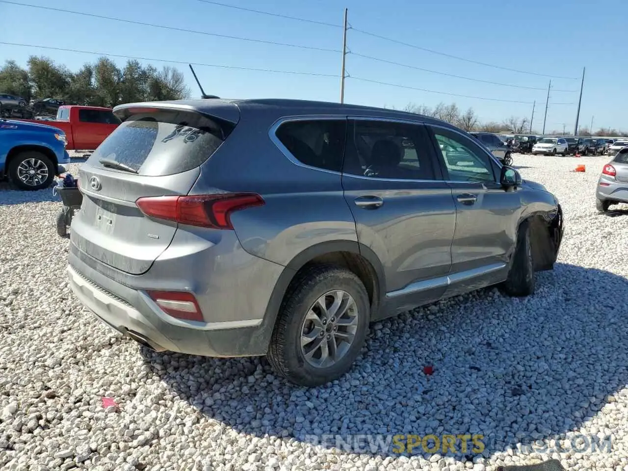3 Photograph of a damaged car 5NMS2CAD9KH113454 HYUNDAI SANTA FE 2019