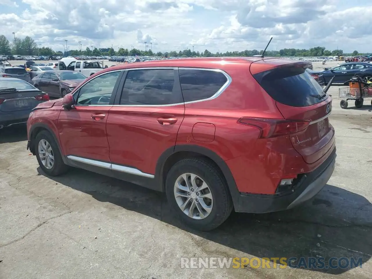 2 Photograph of a damaged car 5NMS2CAD9KH116905 HYUNDAI SANTA FE 2019