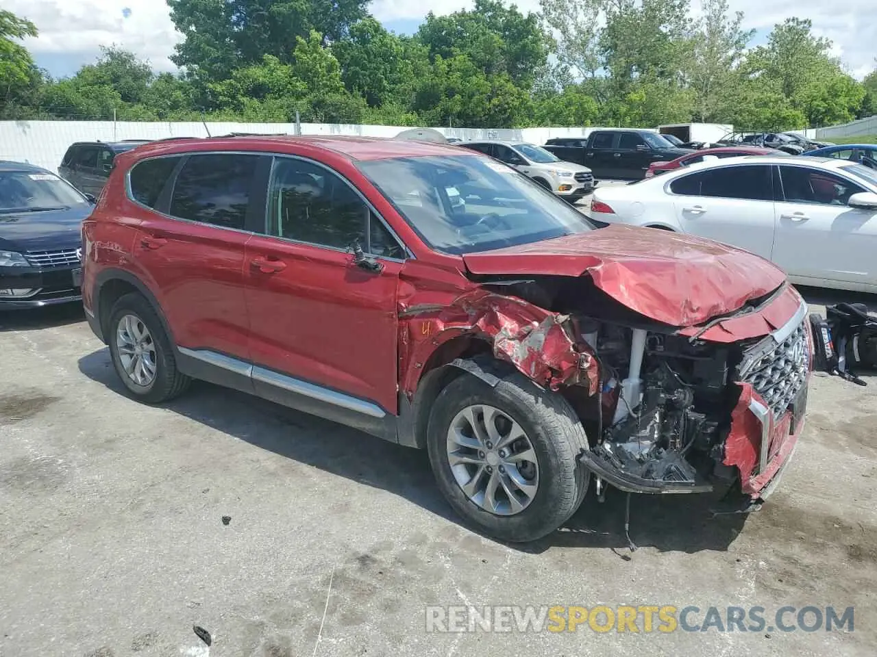 4 Photograph of a damaged car 5NMS2CAD9KH116905 HYUNDAI SANTA FE 2019
