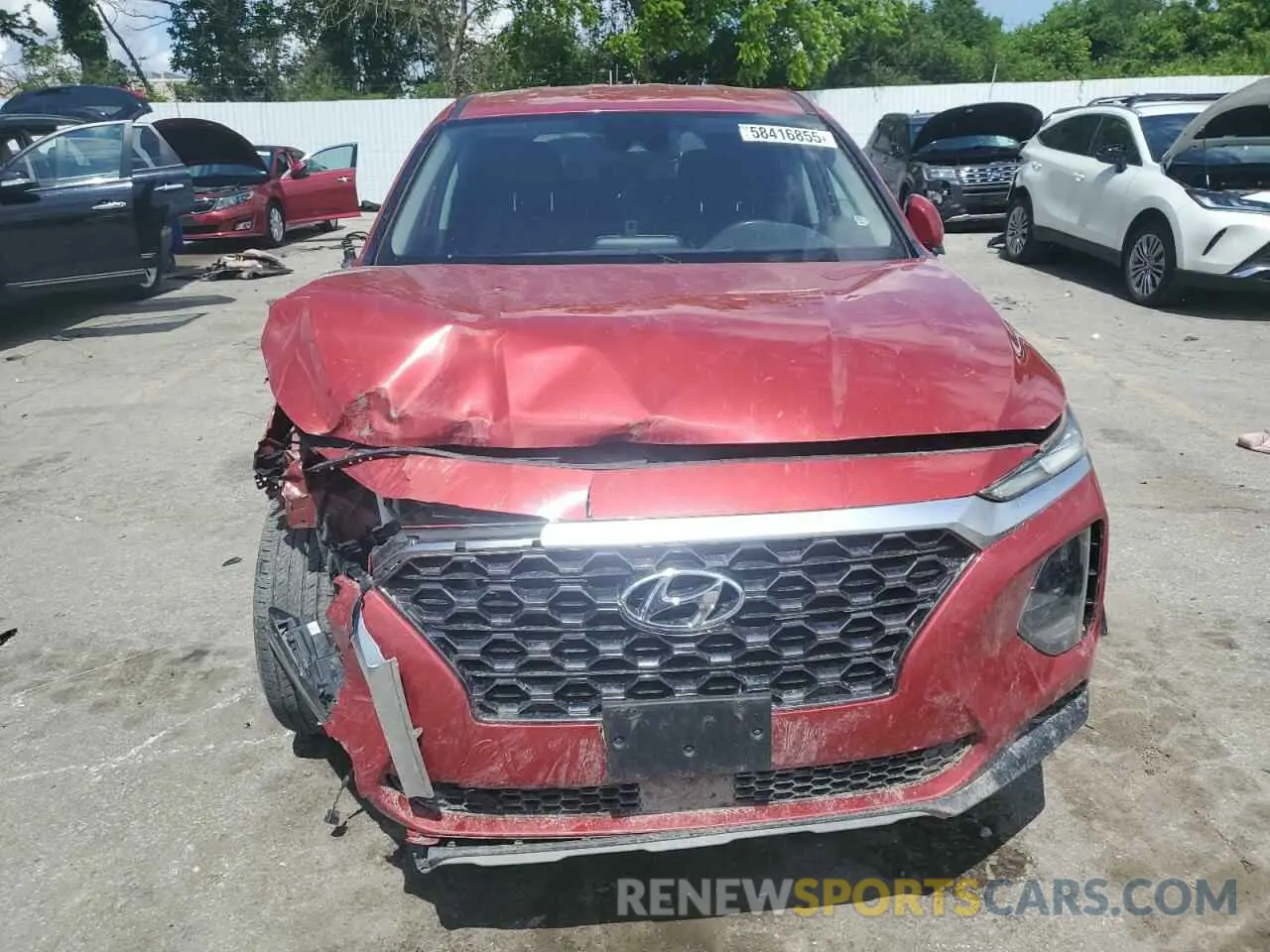 5 Photograph of a damaged car 5NMS2CAD9KH116905 HYUNDAI SANTA FE 2019