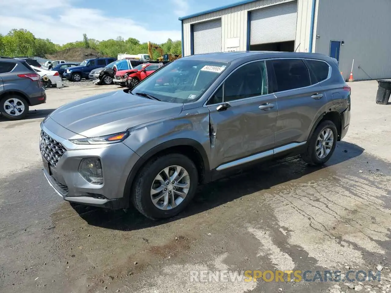 1 Photograph of a damaged car 5NMS2CAD9KH119190 HYUNDAI SANTA FE 2019