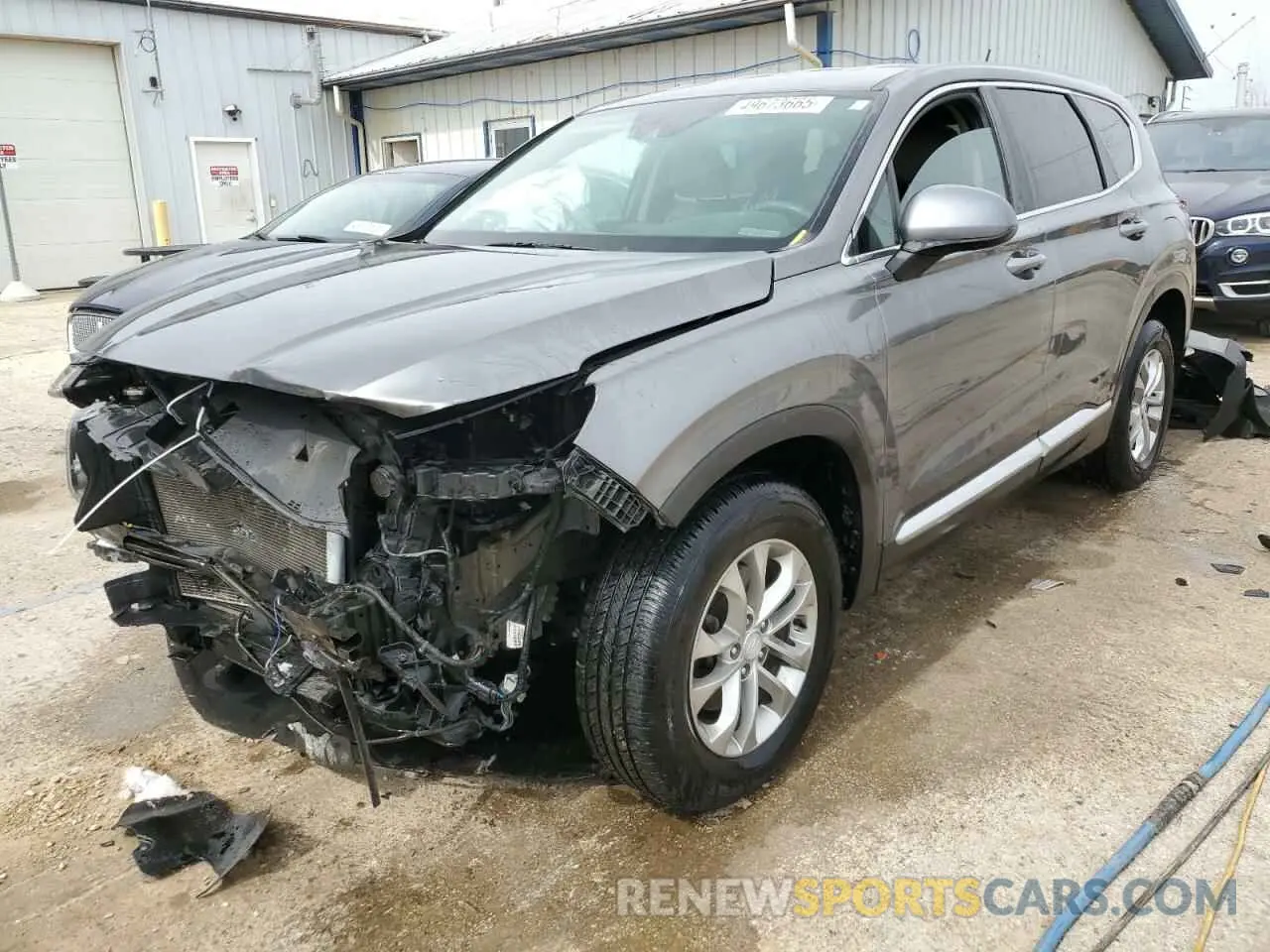 1 Photograph of a damaged car 5NMS2CAD9KH131243 HYUNDAI SANTA FE 2019