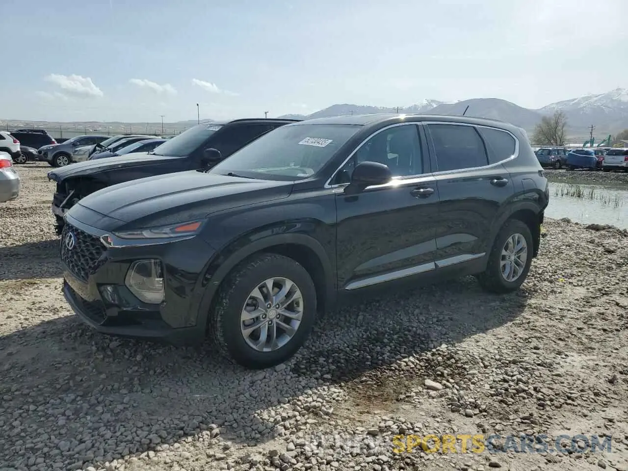 1 Photograph of a damaged car 5NMS2CADXKH036349 HYUNDAI SANTA FE 2019