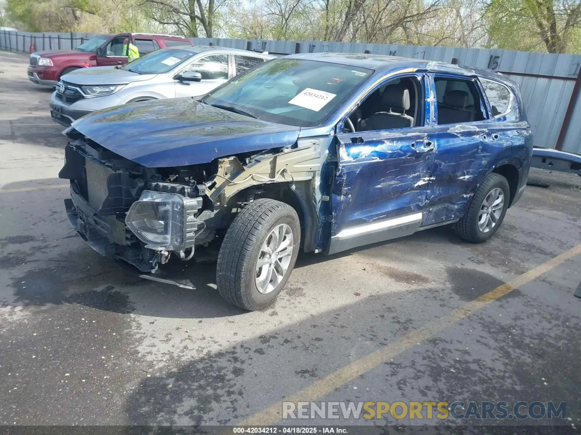 2 Photograph of a damaged car 5NMS2CADXKH121482 HYUNDAI SANTA FE 2019