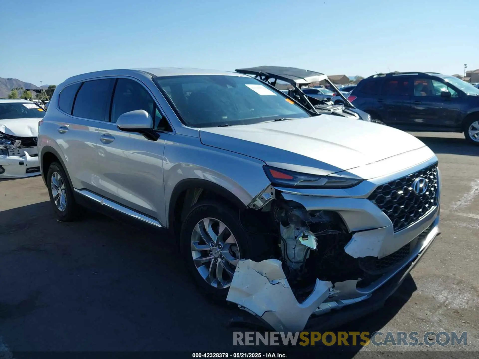 1 Photograph of a damaged car 5NMS33AD2KH130111 HYUNDAI SANTA FE 2019