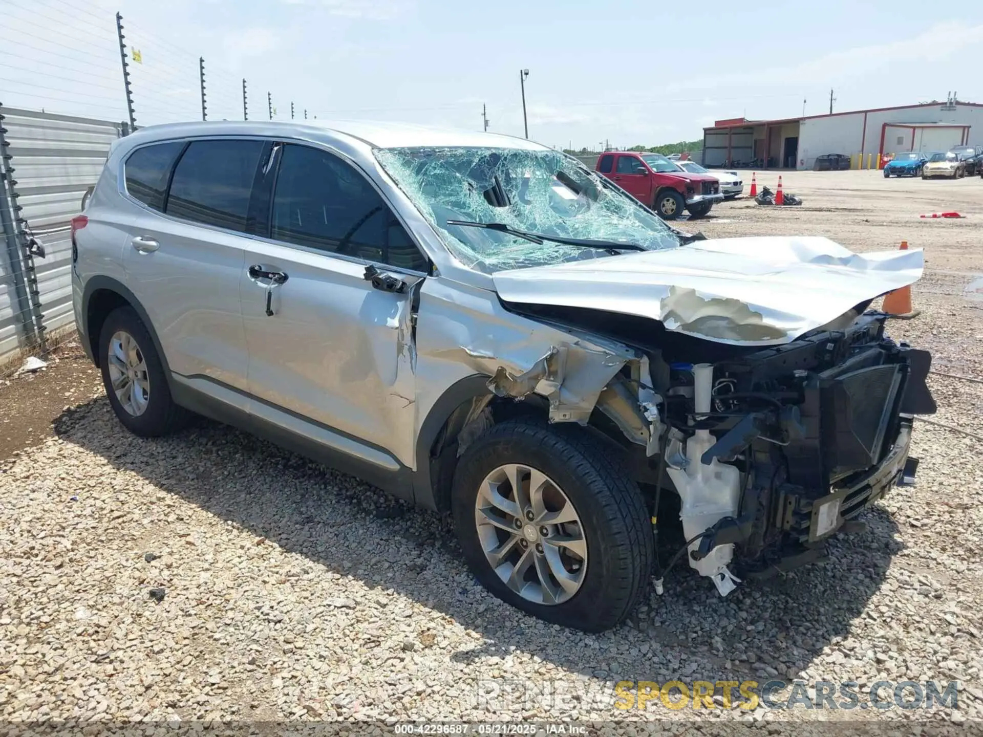 1 Photograph of a damaged car 5NMS33AD3KH009376 HYUNDAI SANTA FE 2019