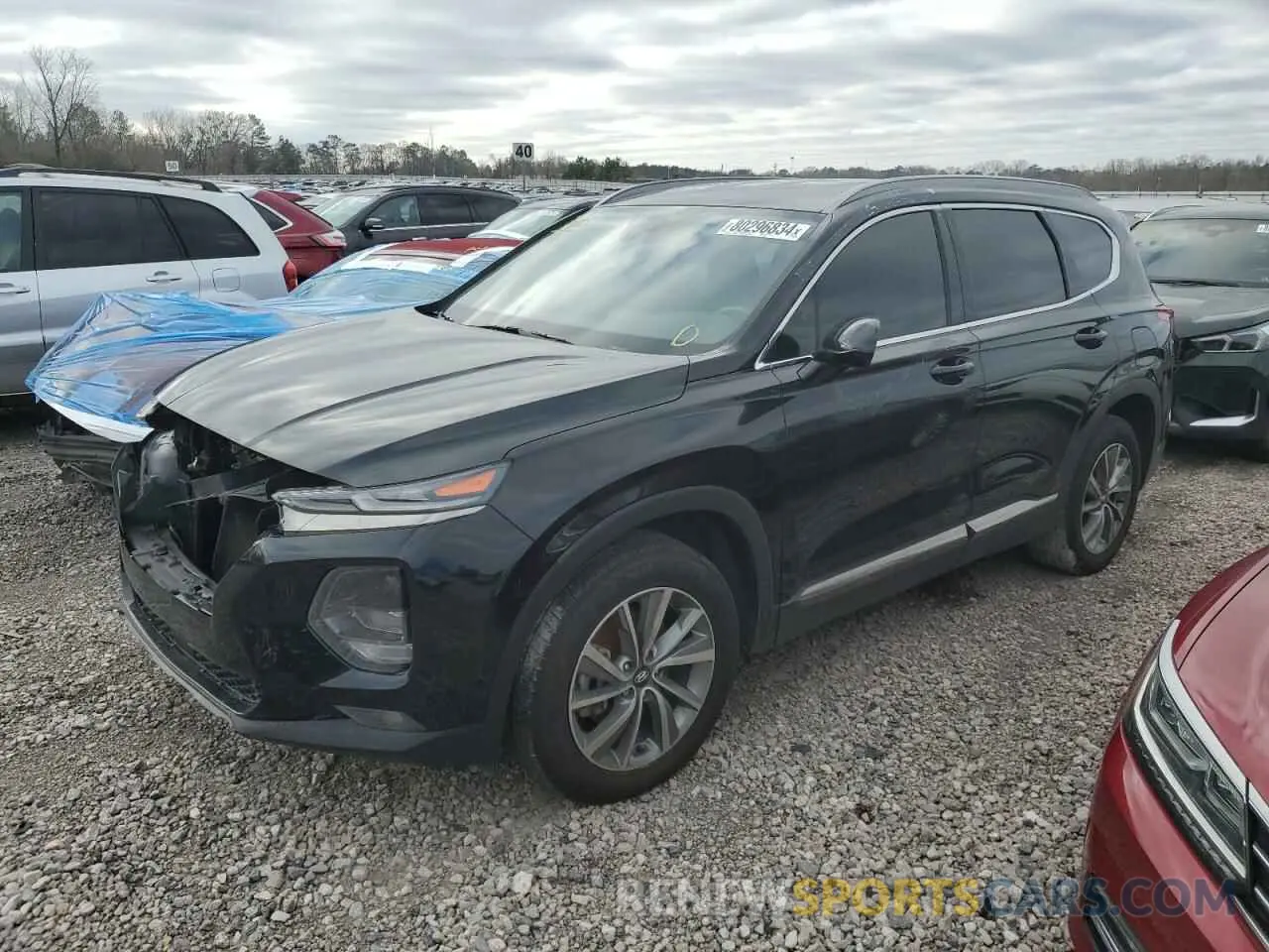 1 Photograph of a damaged car 5NMS33AD3KH025786 HYUNDAI SANTA FE 2019