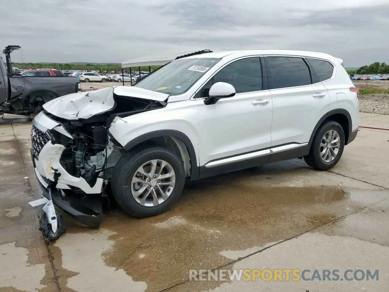 1 Photograph of a damaged car 5NMS33AD9KH110180 HYUNDAI SANTA FE 2019