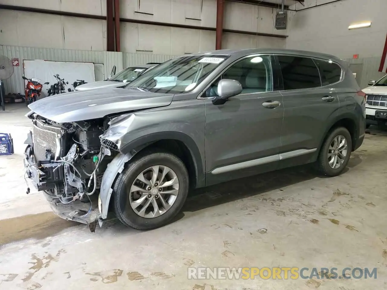 1 Photograph of a damaged car 5NMS33ADXKH001260 HYUNDAI SANTA FE 2019