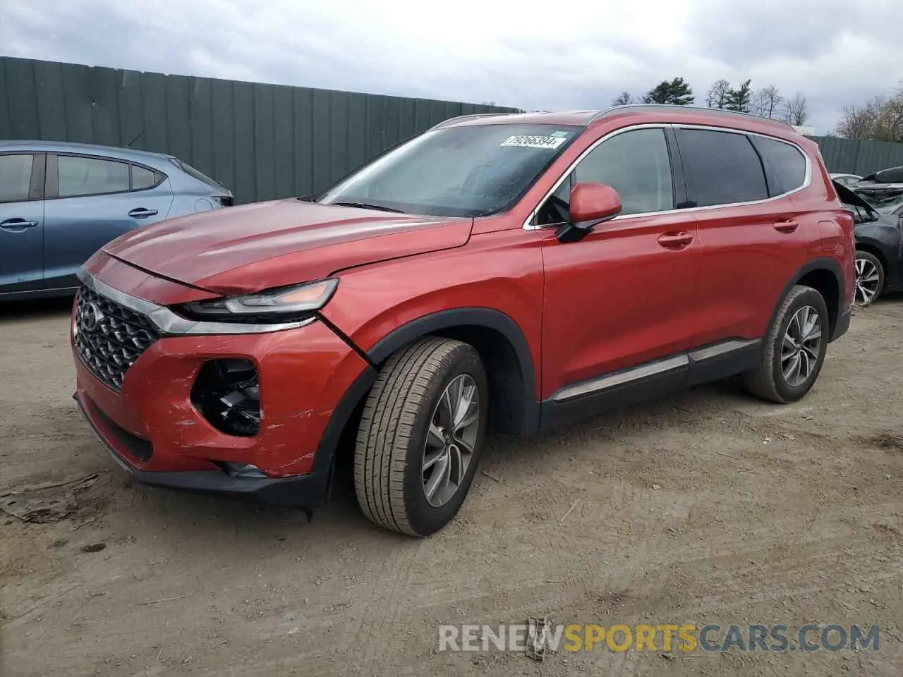 1 Photograph of a damaged car 5NMS33ADXKH021346 HYUNDAI SANTA FE 2019