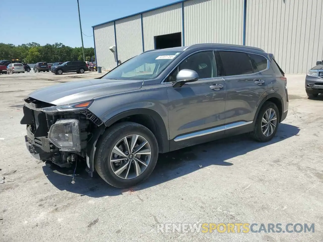 1 Photograph of a damaged car 5NMS33ADXKH034243 HYUNDAI SANTA FE 2019