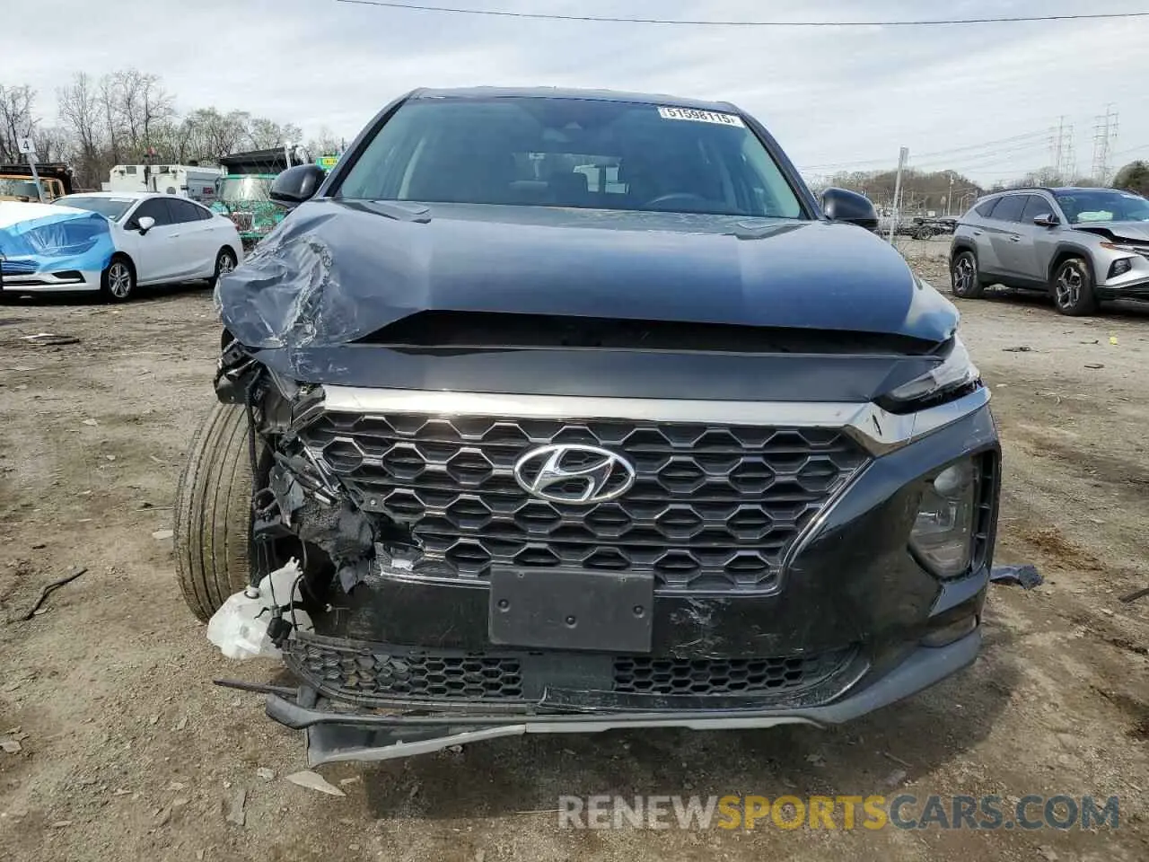 5 Photograph of a damaged car 5NMS33ADXKH073544 HYUNDAI SANTA FE 2019