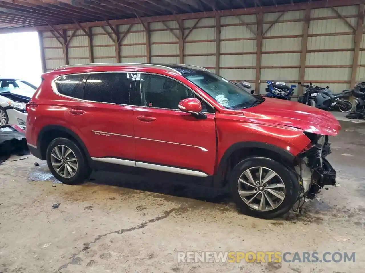 4 Photograph of a damaged car 5NMS3CAA6KH051076 HYUNDAI SANTA FE 2019