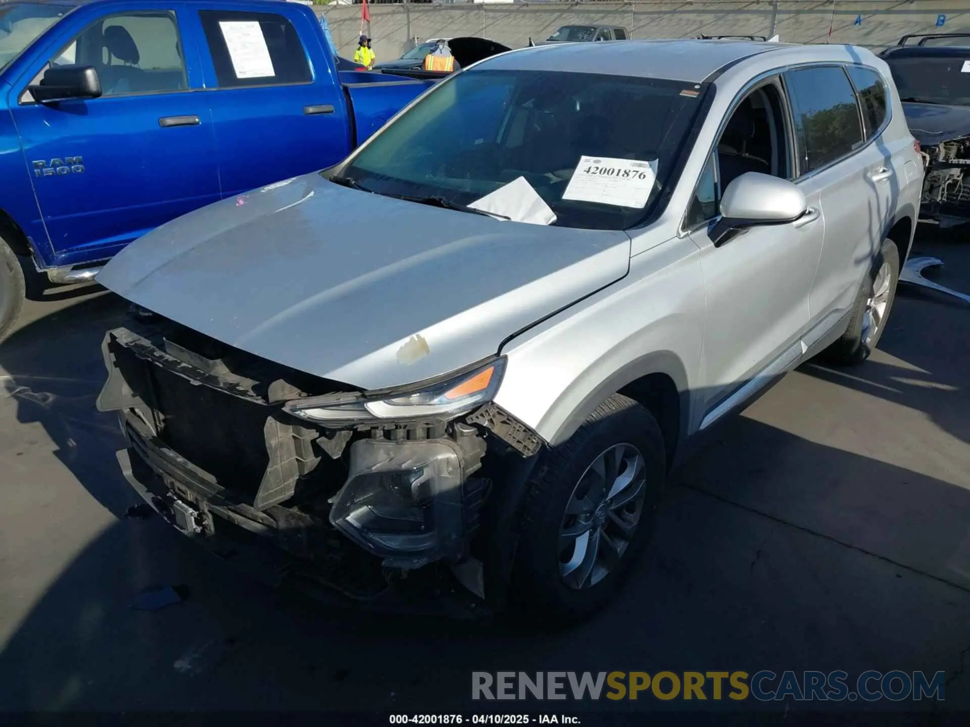 2 Photograph of a damaged car 5NMS3CAD0KH009349 HYUNDAI SANTA FE 2019