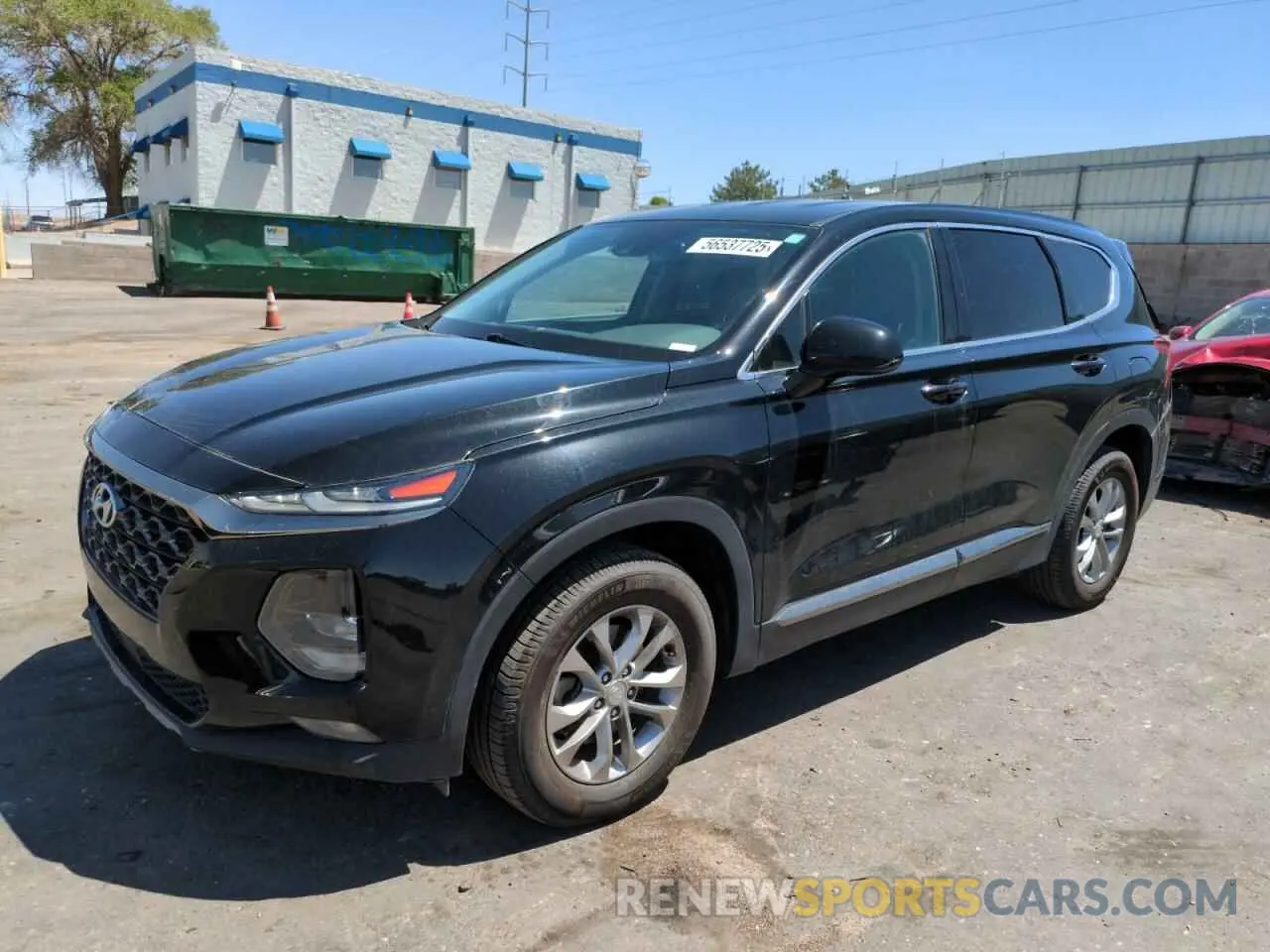 1 Photograph of a damaged car 5NMS3CAD0KH037409 HYUNDAI SANTA FE 2019