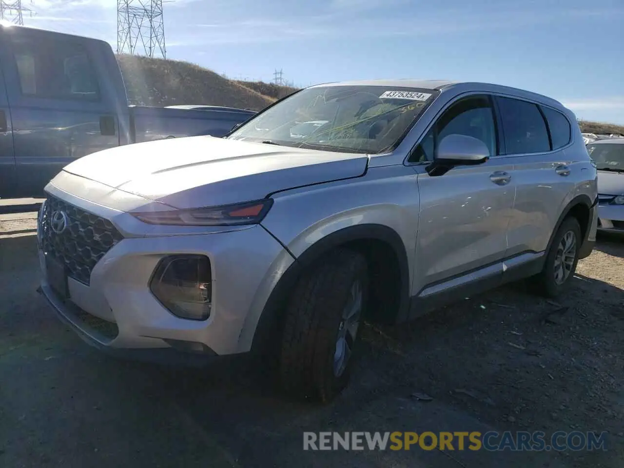 1 Photograph of a damaged car 5NMS3CAD2KH009854 HYUNDAI SANTA FE 2019