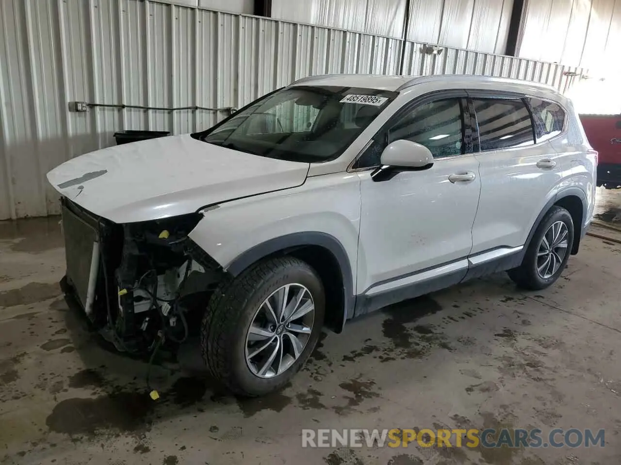 1 Photograph of a damaged car 5NMS3CAD2KH115933 HYUNDAI SANTA FE 2019