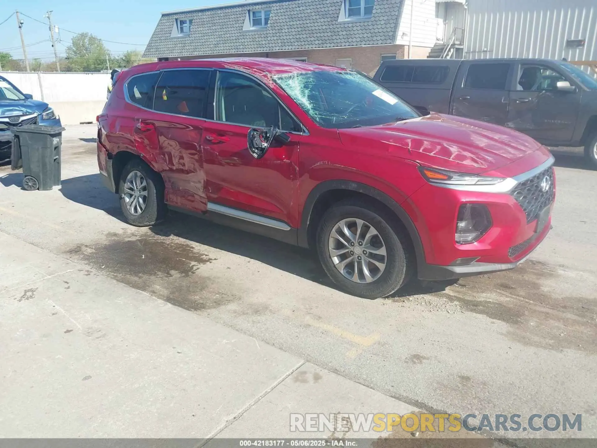 1 Photograph of a damaged car 5NMS3CAD3KH074132 HYUNDAI SANTA FE 2019