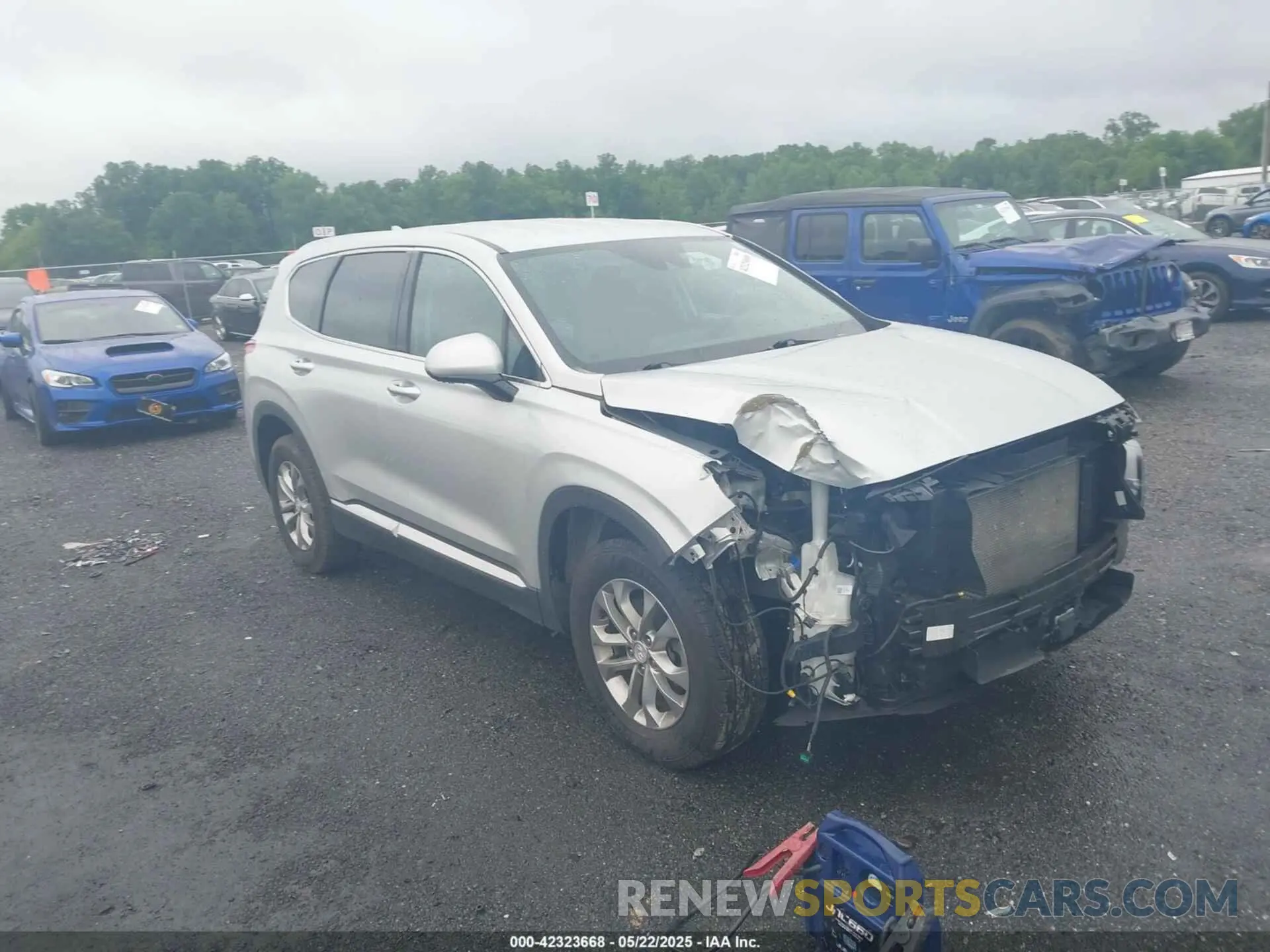 1 Photograph of a damaged car 5NMS3CAD3KH136340 HYUNDAI SANTA FE 2019