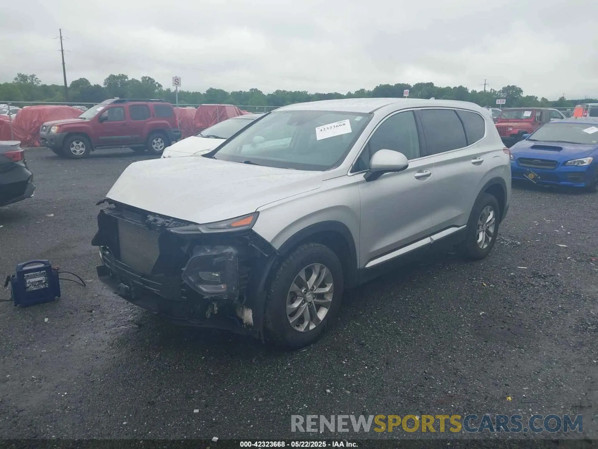 2 Photograph of a damaged car 5NMS3CAD3KH136340 HYUNDAI SANTA FE 2019