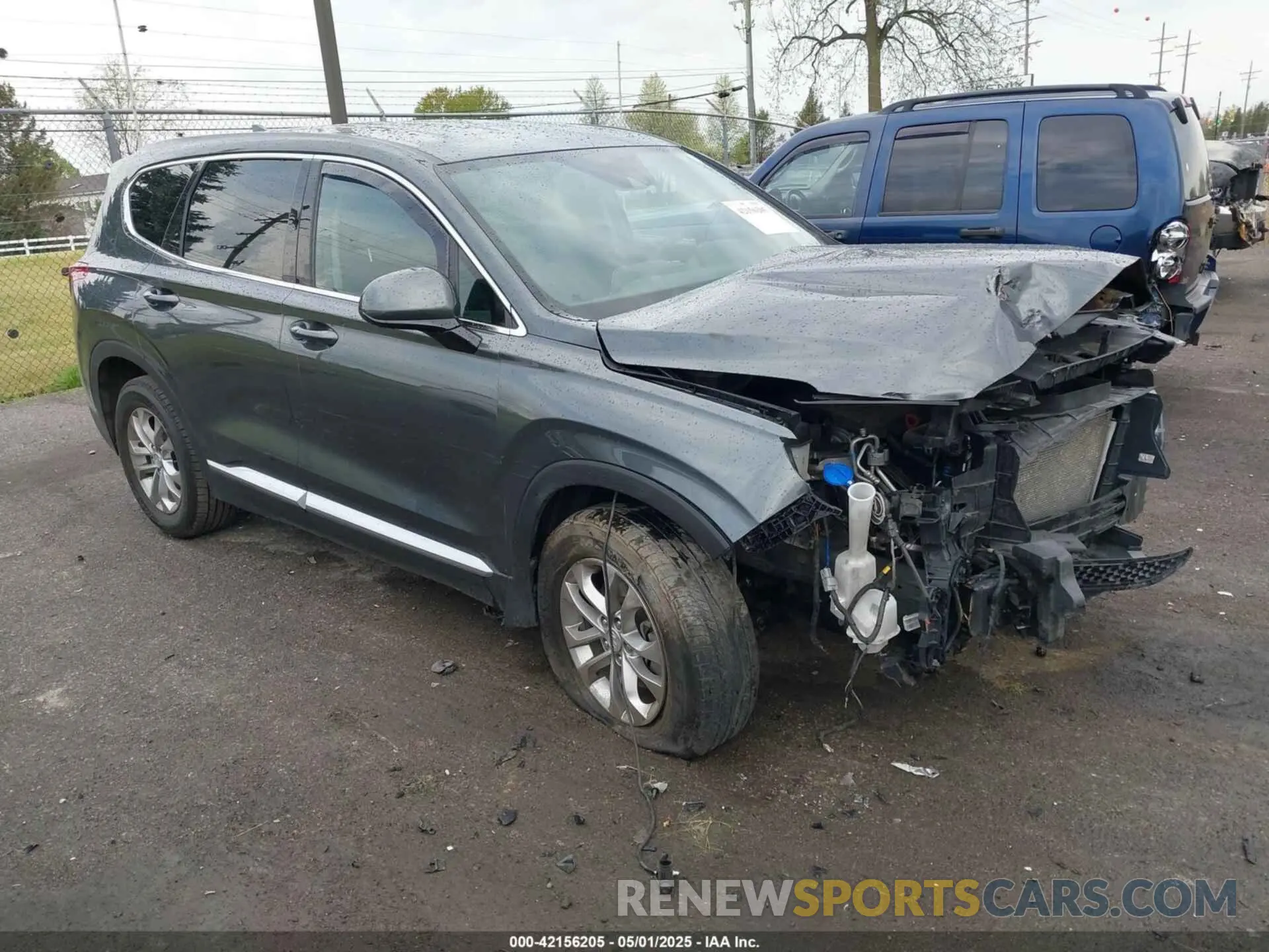 1 Photograph of a damaged car 5NMS3CAD4KH075239 HYUNDAI SANTA FE 2019