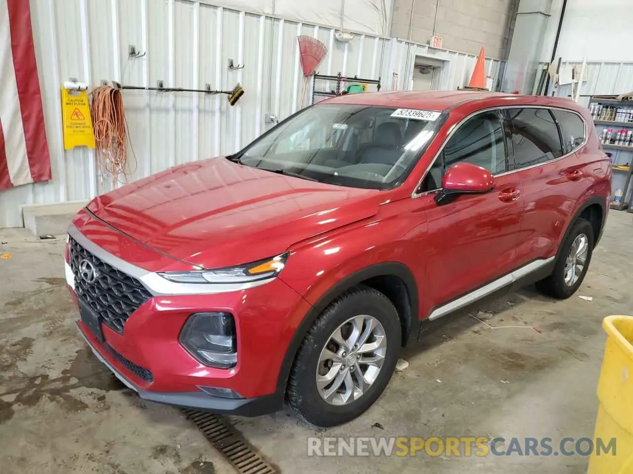 1 Photograph of a damaged car 5NMS3CAD6KH046759 HYUNDAI SANTA FE 2019