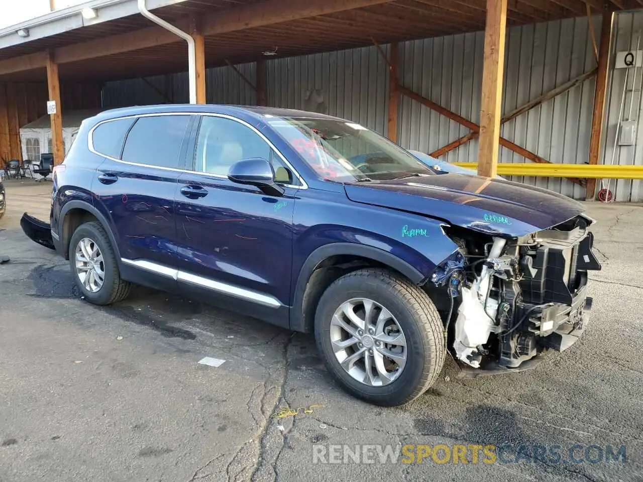 4 Photograph of a damaged car 5NMS3CAD6KH091927 HYUNDAI SANTA FE 2019