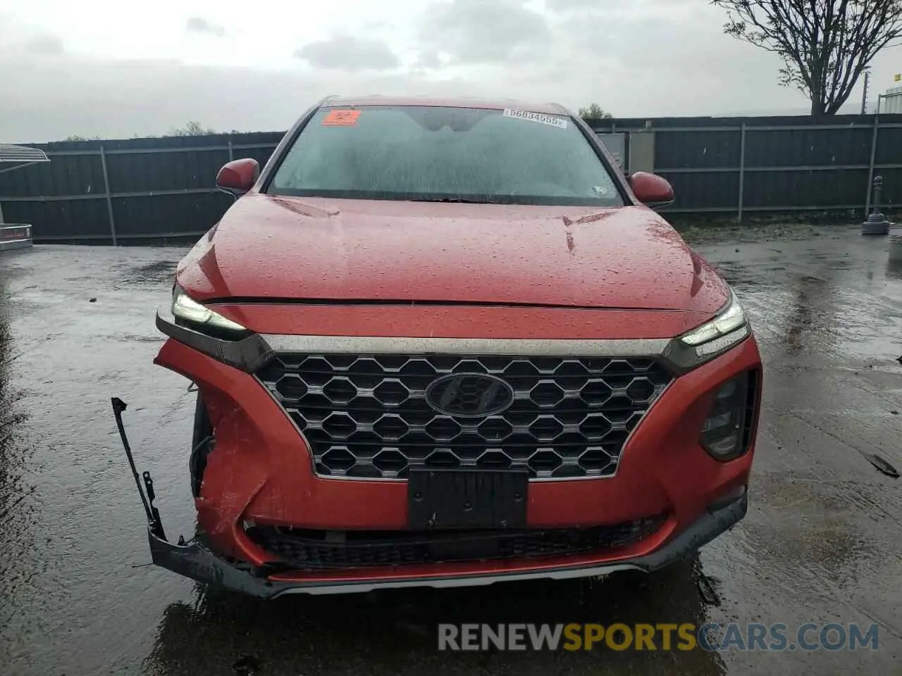 5 Photograph of a damaged car 5NMS3CAD6KH093466 HYUNDAI SANTA FE 2019