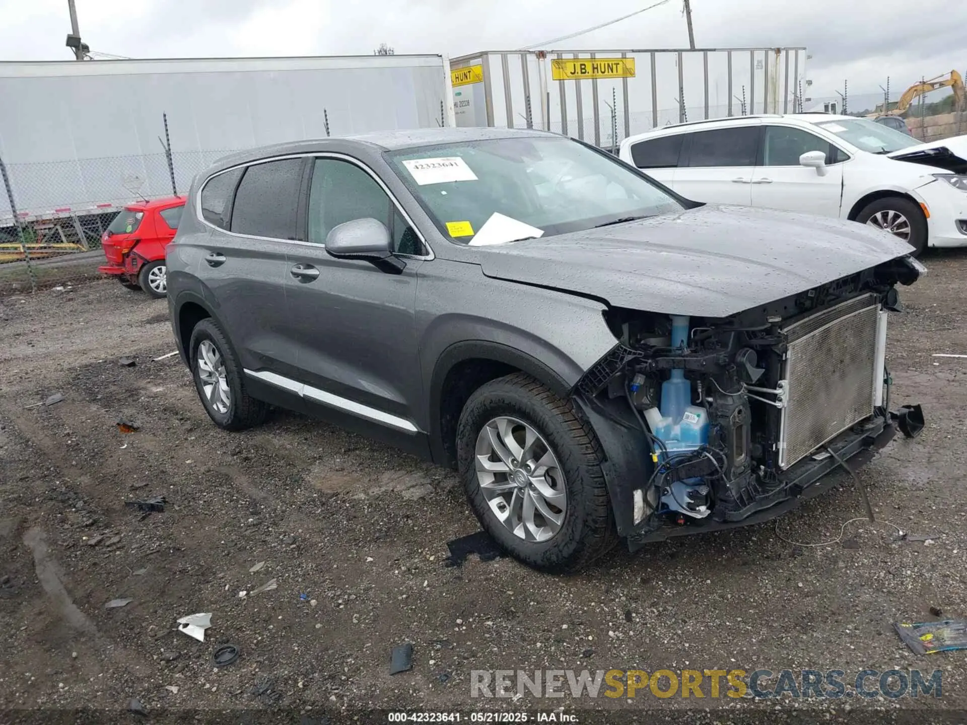 1 Photograph of a damaged car 5NMS3CAD7KH035429 HYUNDAI SANTA FE 2019