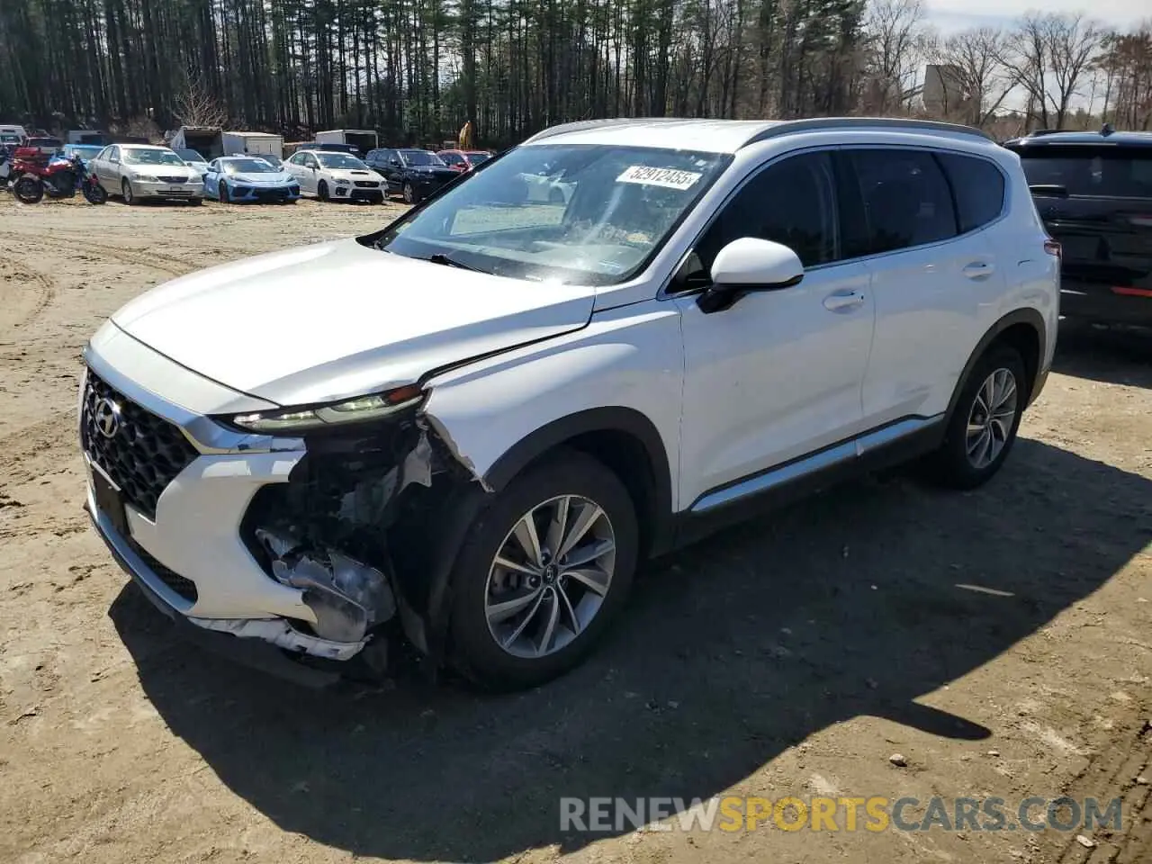 1 Photograph of a damaged car 5NMS3CAD8KH028862 HYUNDAI SANTA FE 2019