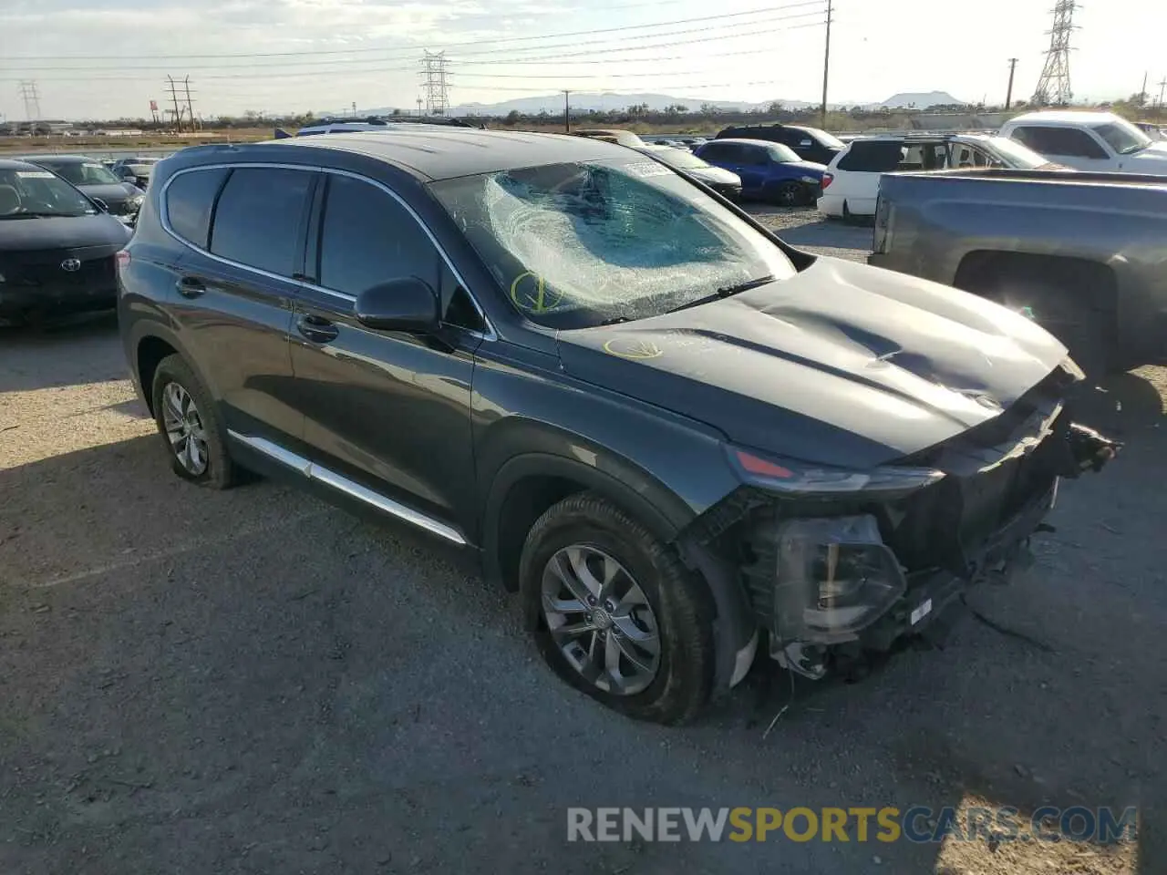 4 Photograph of a damaged car 5NMS3CAD9KH066567 HYUNDAI SANTA FE 2019