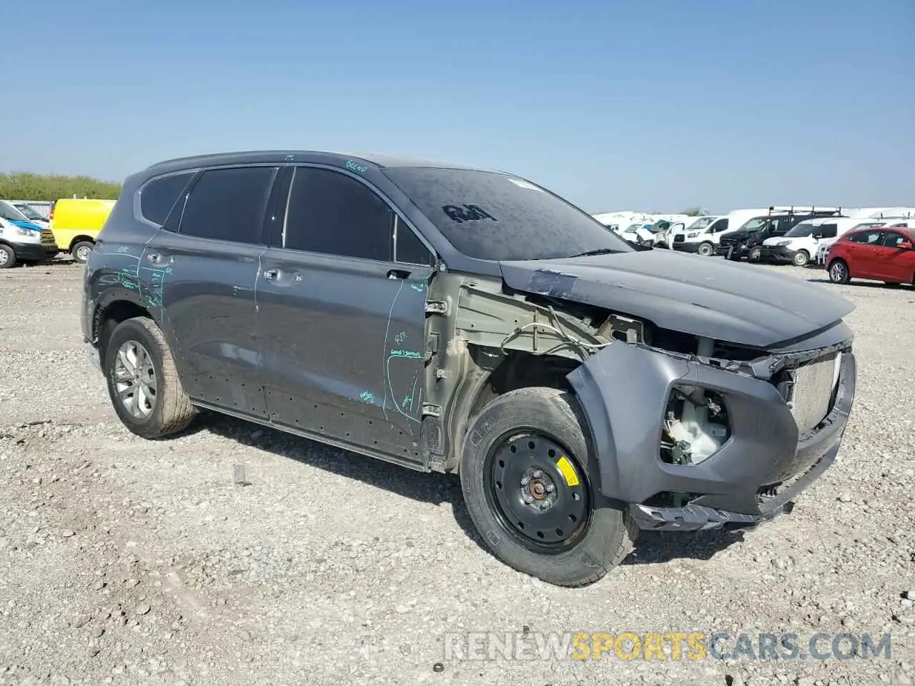 4 Photograph of a damaged car 5NMS3CADXKH073317 HYUNDAI SANTA FE 2019