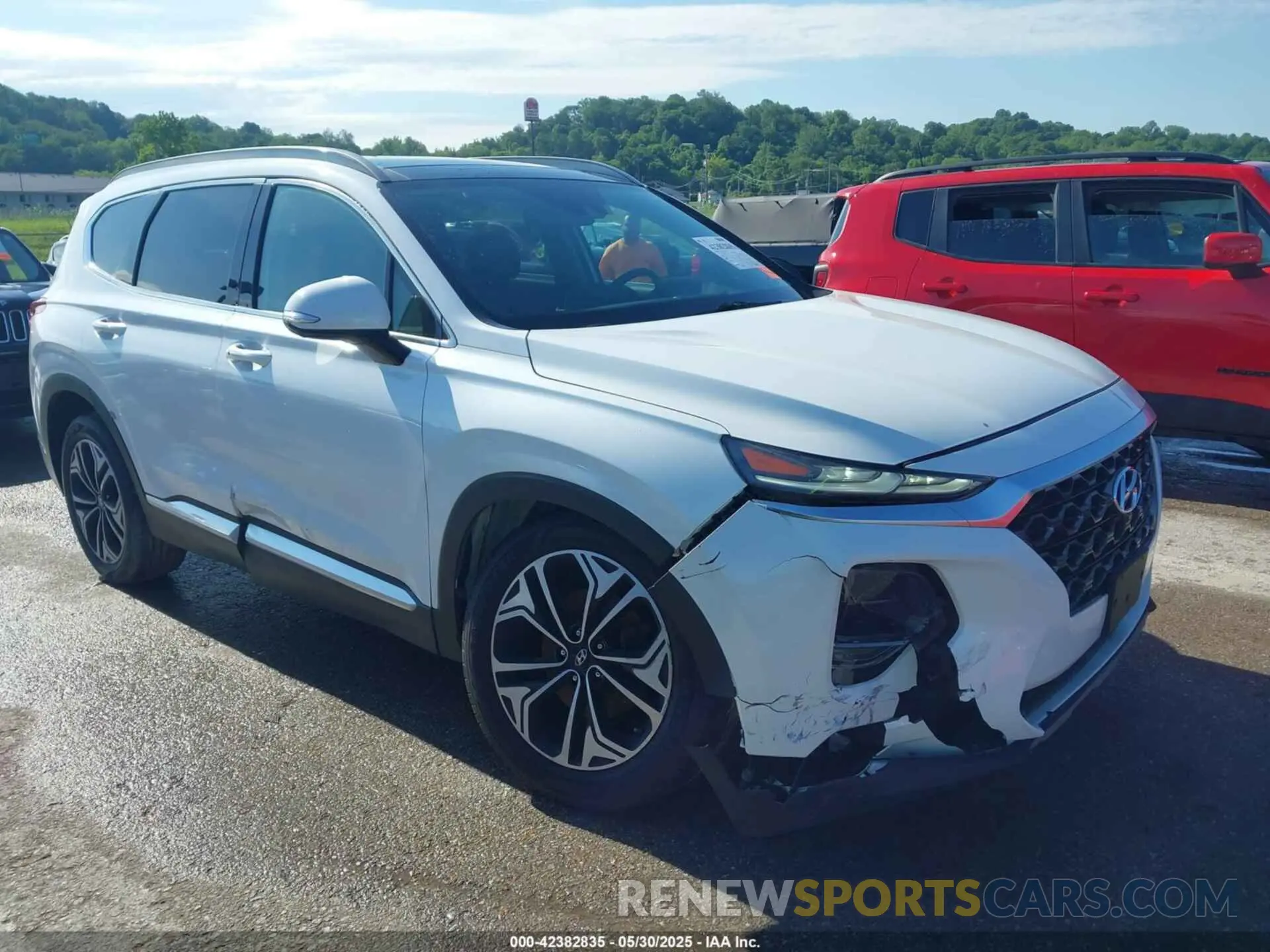 1 Photograph of a damaged car 5NMS53AA0KH023073 HYUNDAI SANTA FE 2019