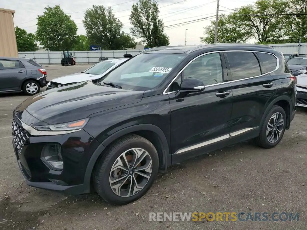 1 Photograph of a damaged car 5NMS53AA0KH111492 HYUNDAI SANTA FE 2019