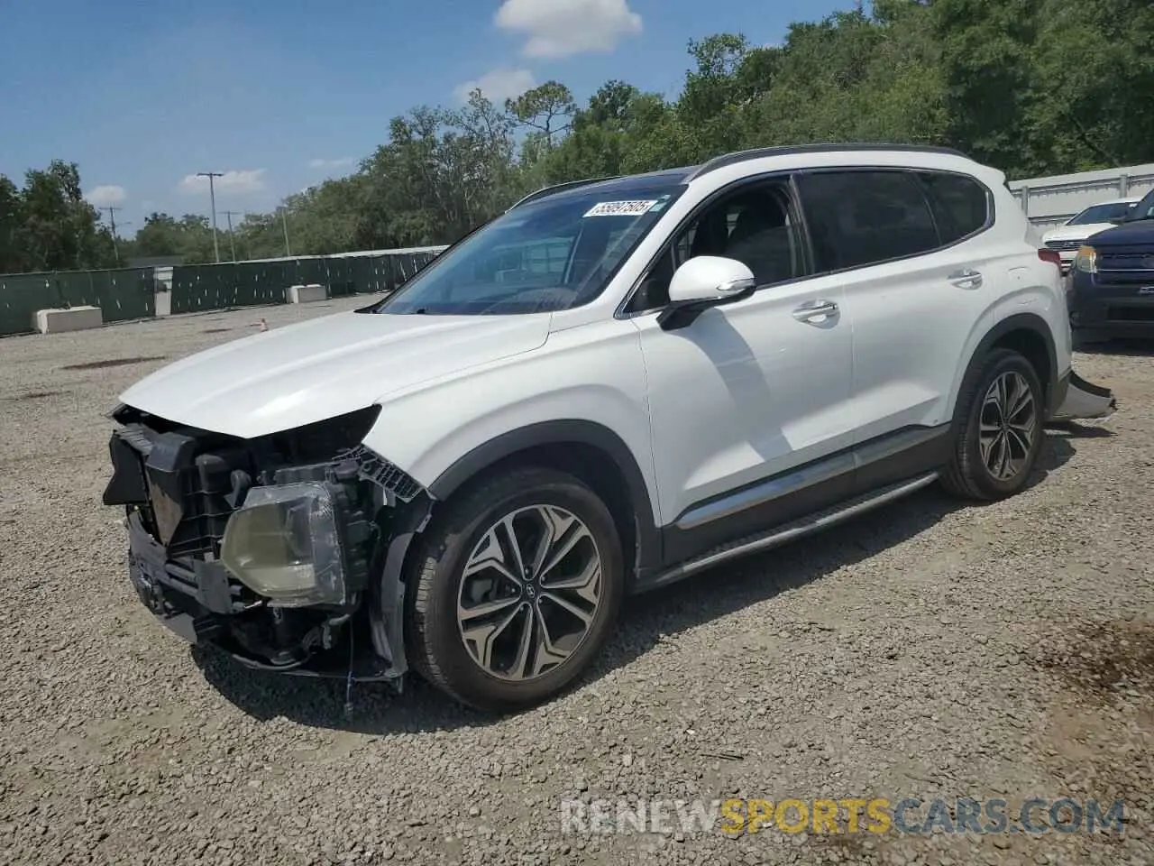 1 Photograph of a damaged car 5NMS53AA1KH033837 HYUNDAI SANTA FE 2019