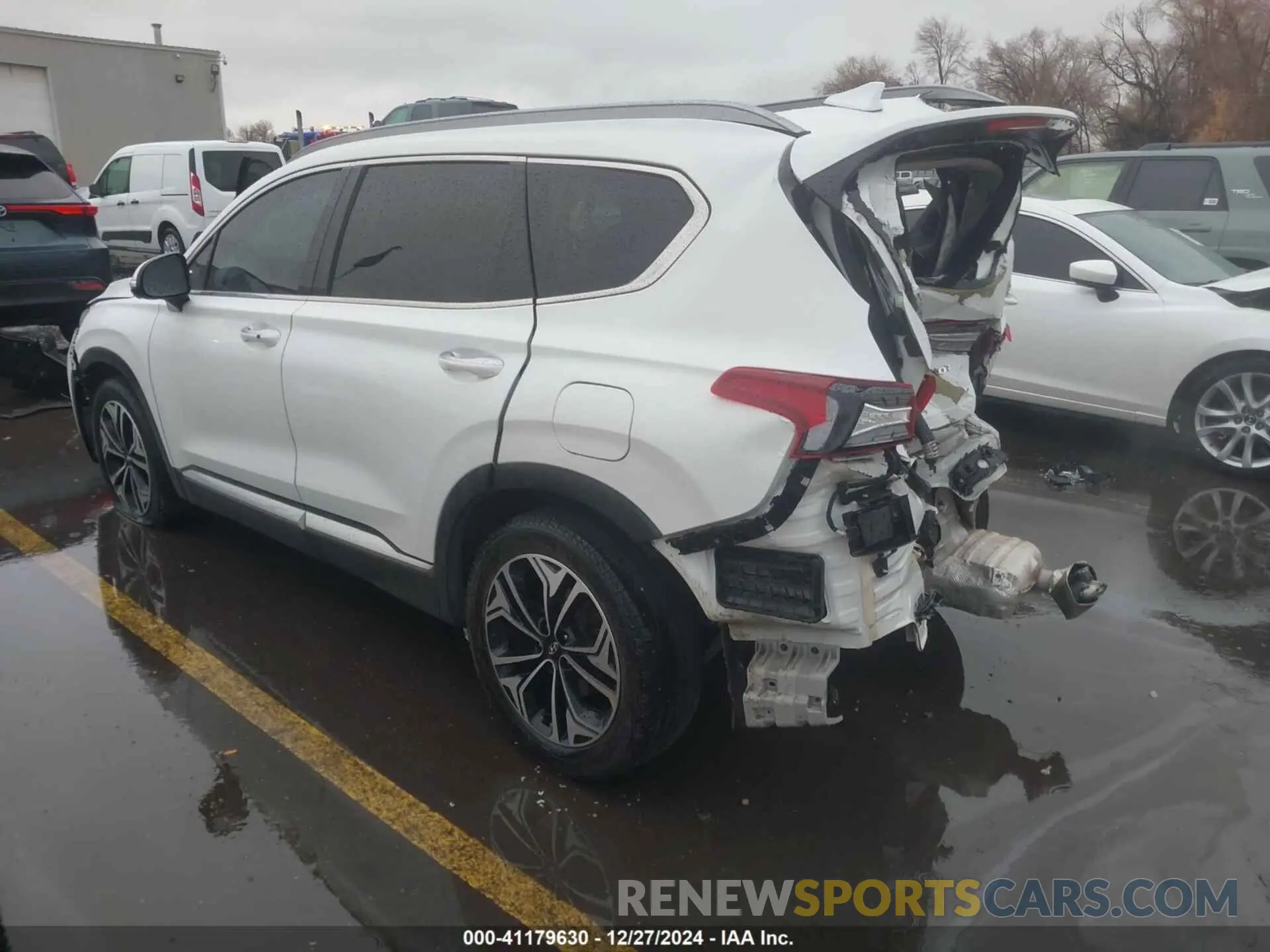 3 Photograph of a damaged car 5NMS53AA2KH106648 HYUNDAI SANTA FE 2019