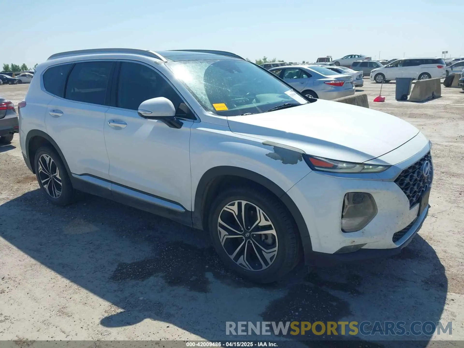 1 Photograph of a damaged car 5NMS53AA3KH015632 HYUNDAI SANTA FE 2019