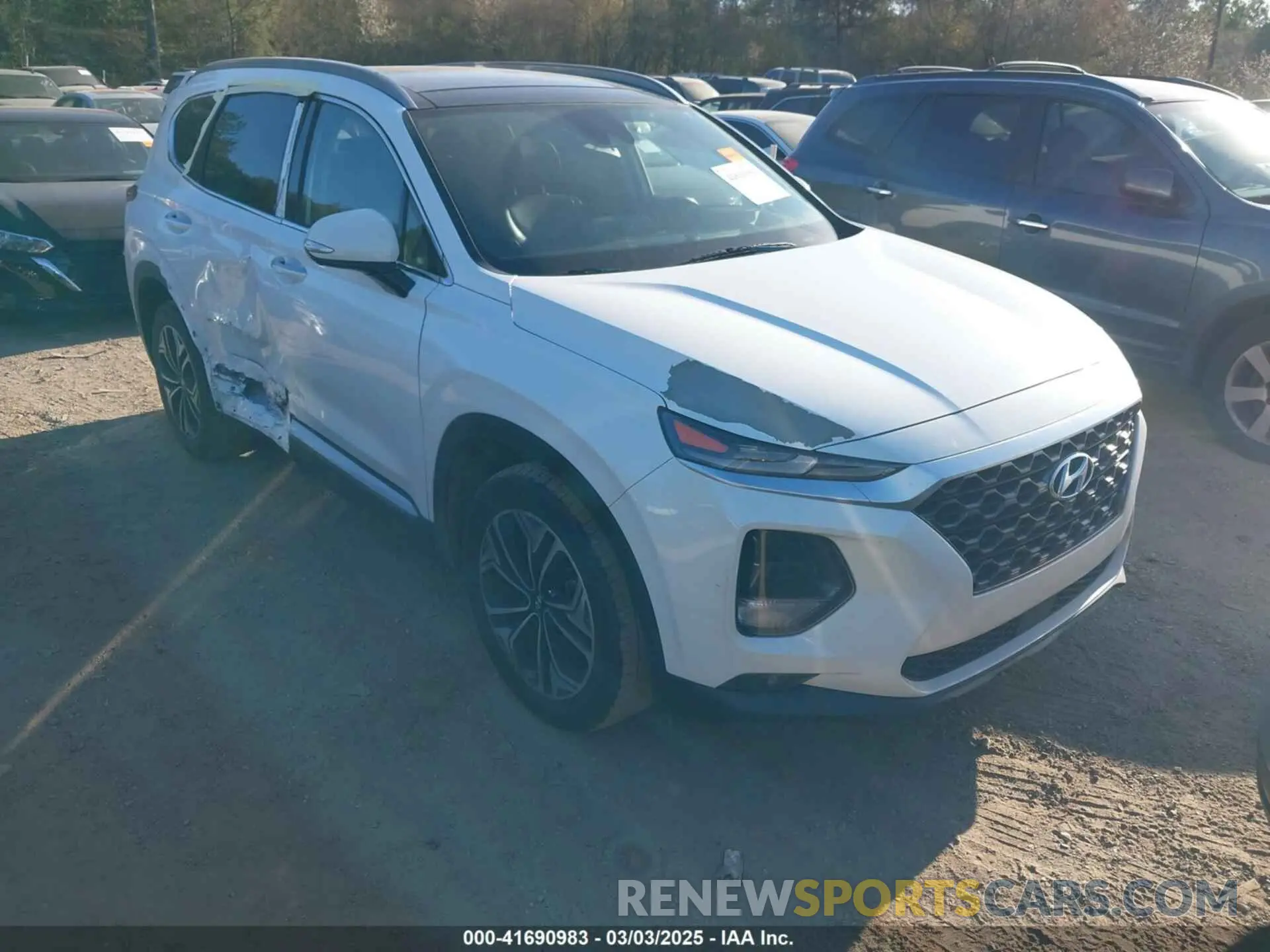 1 Photograph of a damaged car 5NMS53AA3KH051319 HYUNDAI SANTA FE 2019