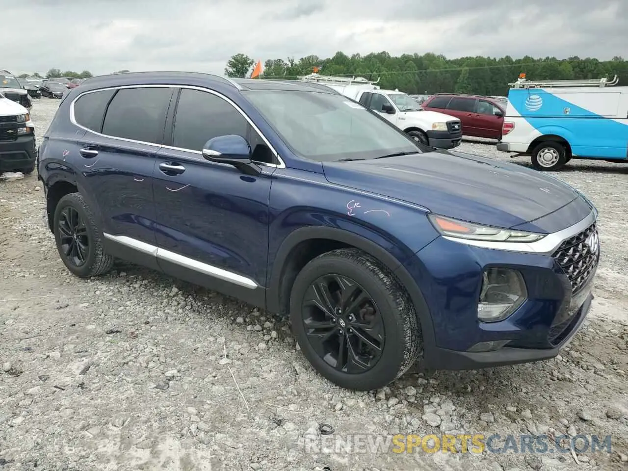 4 Photograph of a damaged car 5NMS53AA4KH013355 HYUNDAI SANTA FE 2019