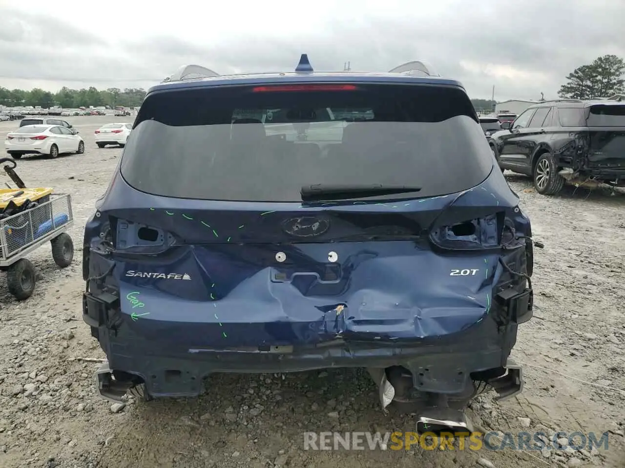 6 Photograph of a damaged car 5NMS53AA4KH013355 HYUNDAI SANTA FE 2019