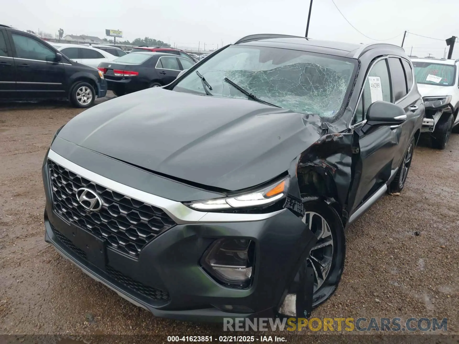 2 Photograph of a damaged car 5NMS53AA9KH055620 HYUNDAI SANTA FE 2019