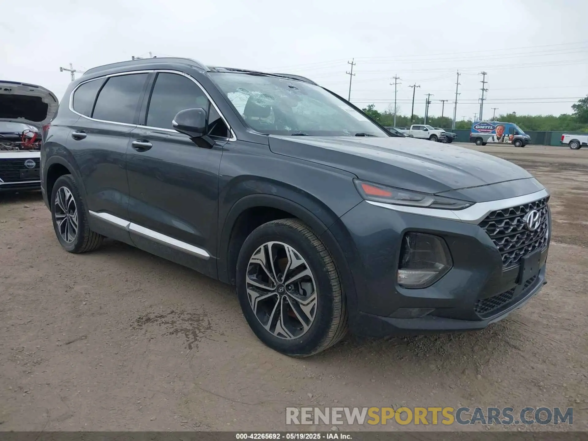 1 Photograph of a damaged car 5NMS53AA9KH116223 HYUNDAI SANTA FE 2019
