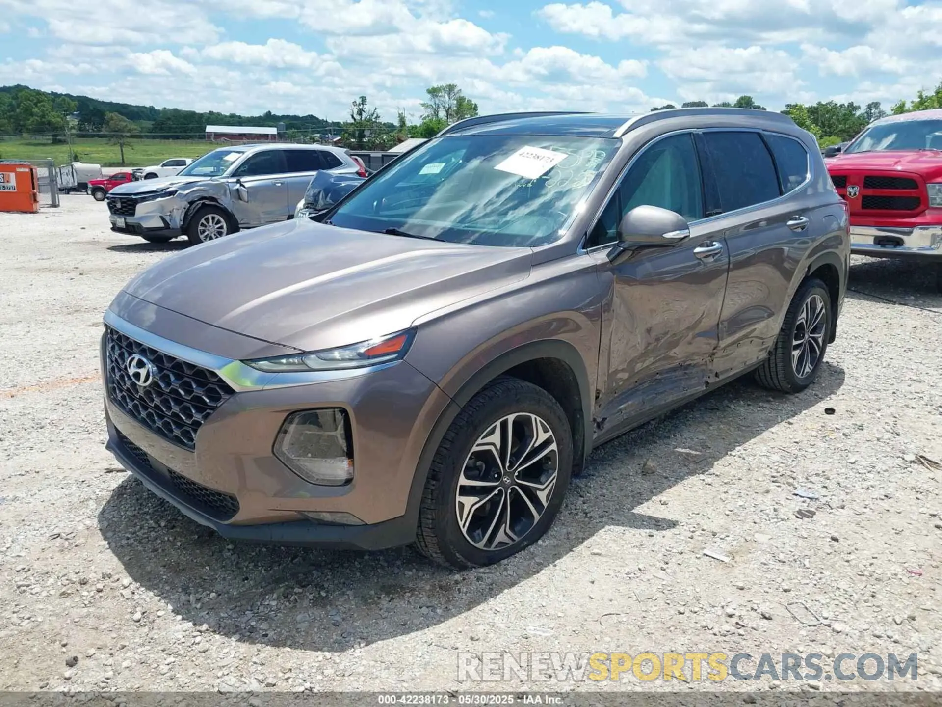 2 Photograph of a damaged car 5NMS53AA9KH128307 HYUNDAI SANTA FE 2019