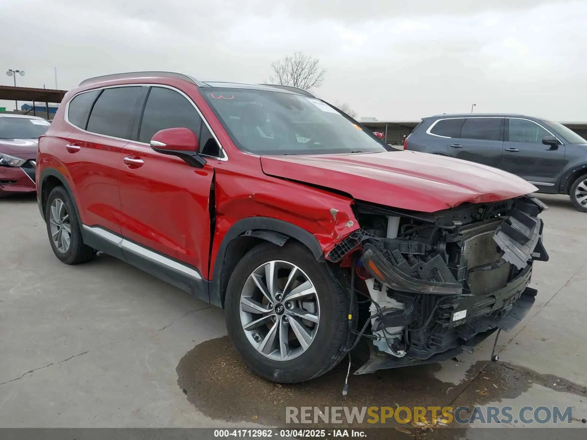 1 Photograph of a damaged car 5NMS53AD2KH110435 HYUNDAI SANTA FE 2019