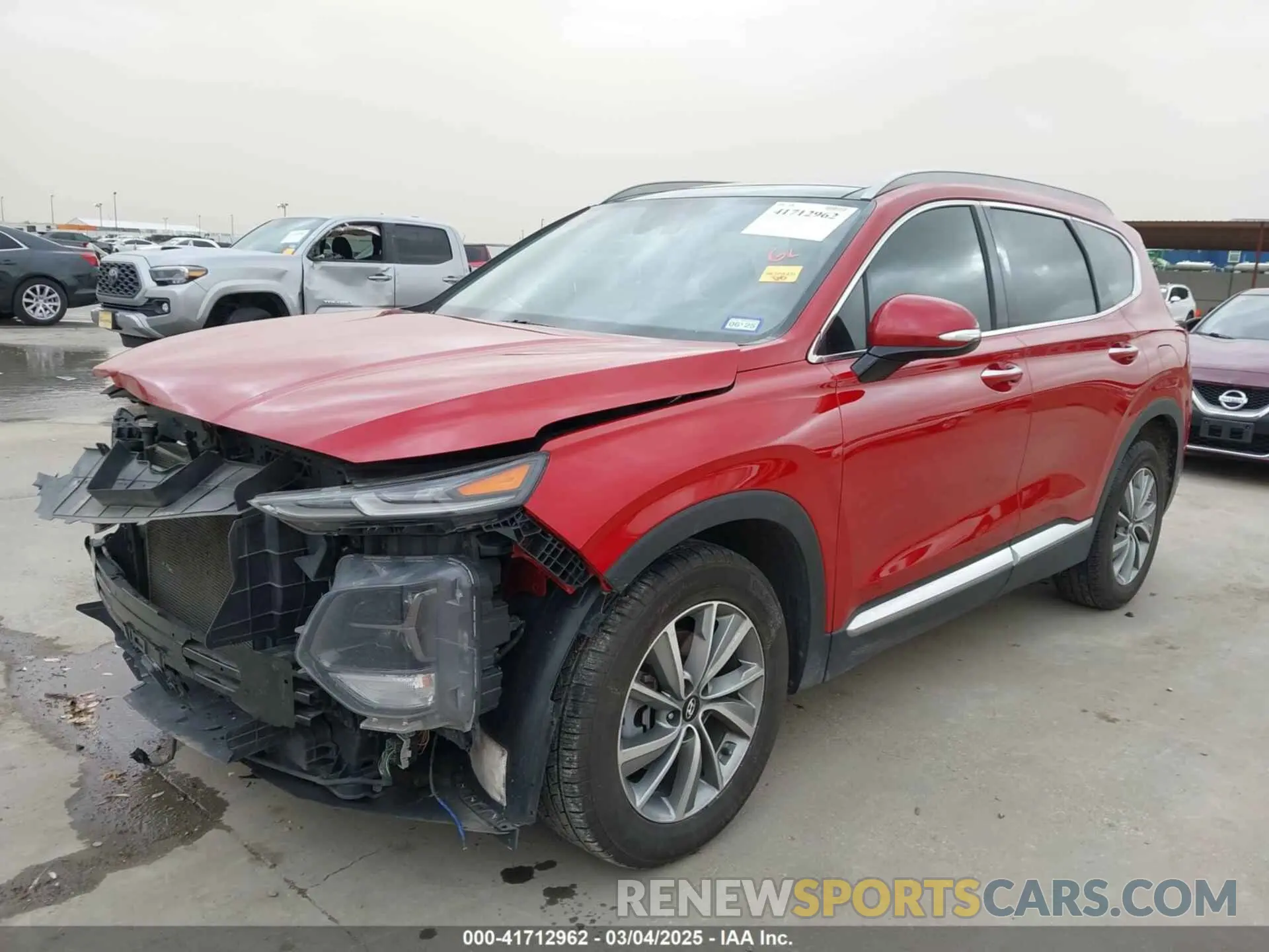 2 Photograph of a damaged car 5NMS53AD2KH110435 HYUNDAI SANTA FE 2019