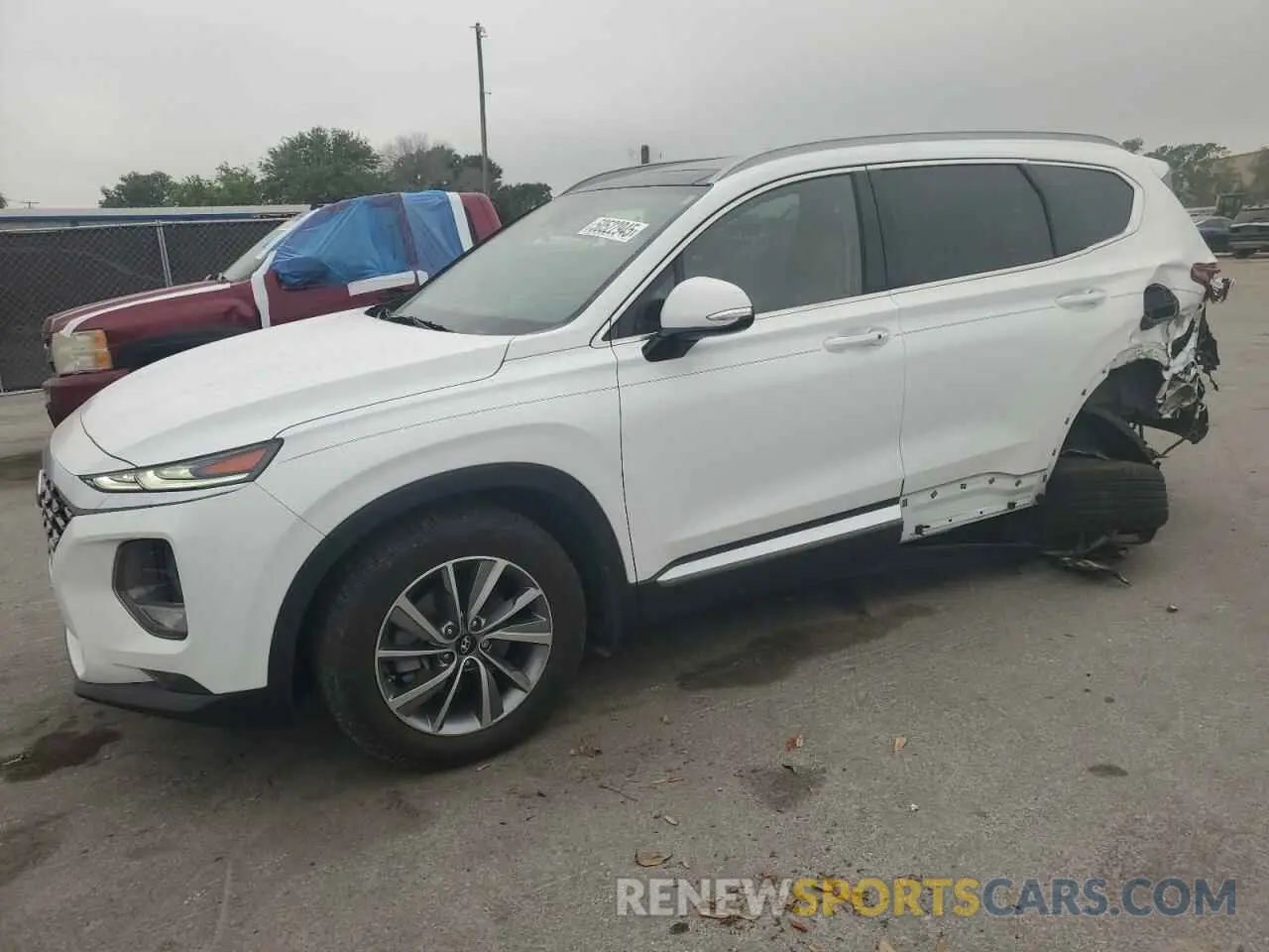 1 Photograph of a damaged car 5NMS53AD4KH059858 HYUNDAI SANTA FE 2019