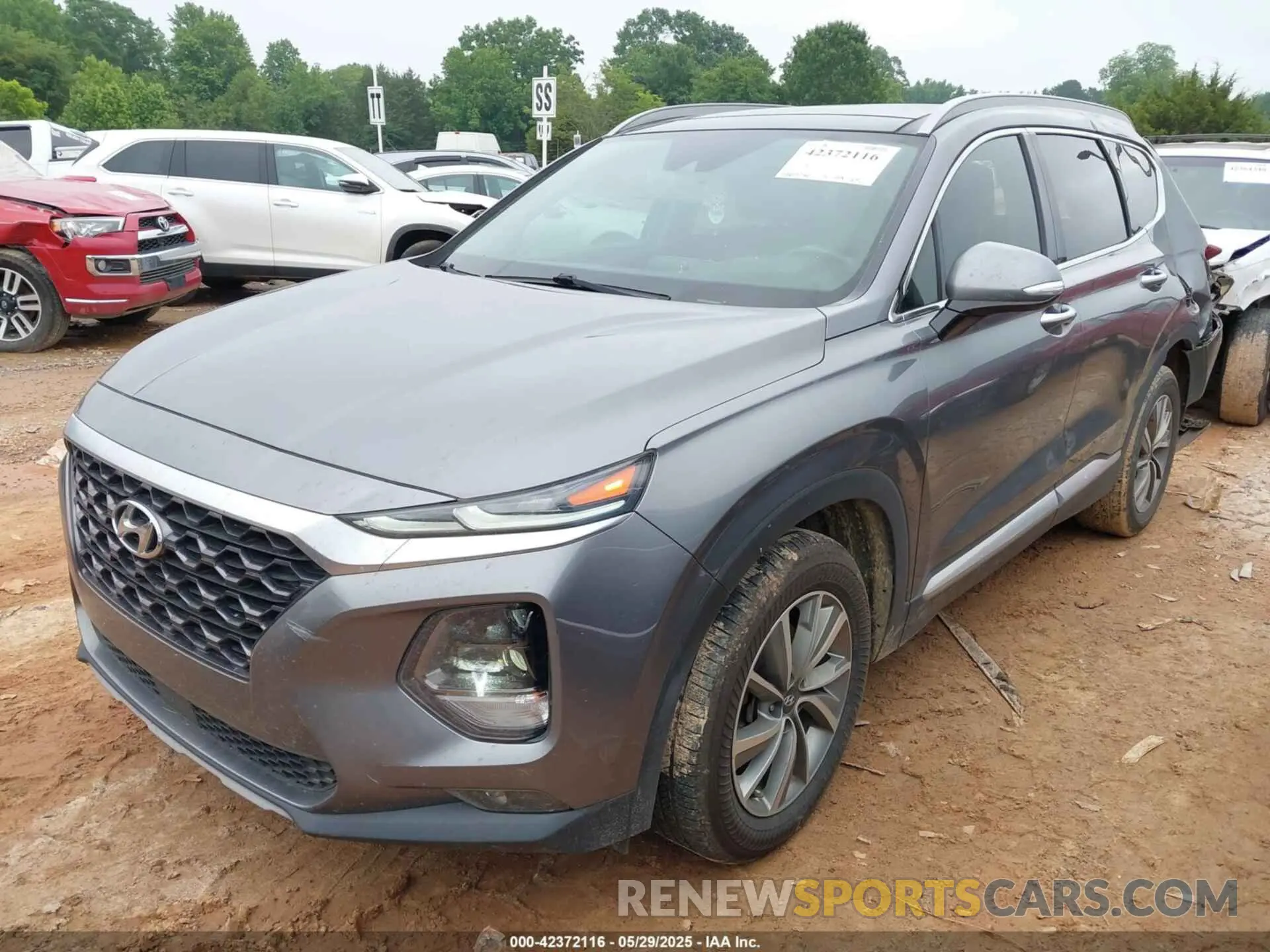 2 Photograph of a damaged car 5NMS53AD9KH001597 HYUNDAI SANTA FE 2019
