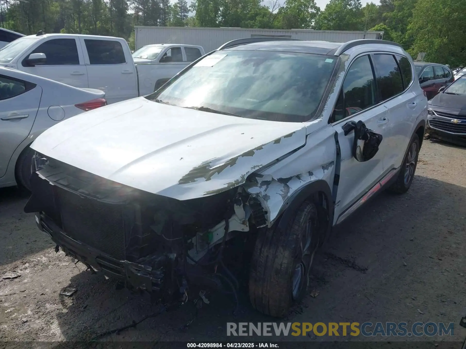 2 Photograph of a damaged car 5NMS53AD9KH028668 HYUNDAI SANTA FE 2019