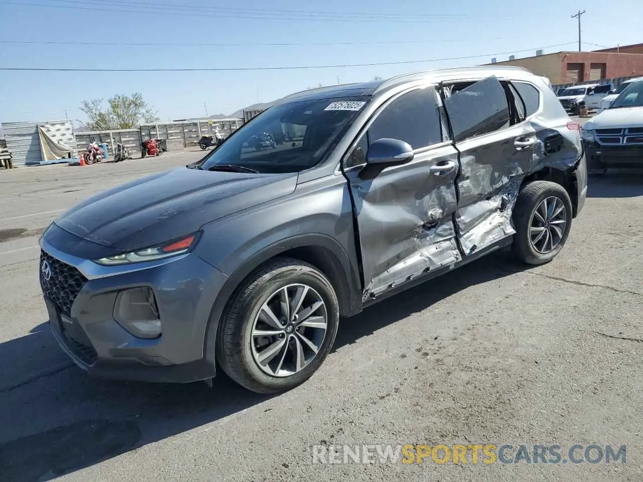 1 Photograph of a damaged car 5NMS53AD9KH045664 HYUNDAI SANTA FE 2019