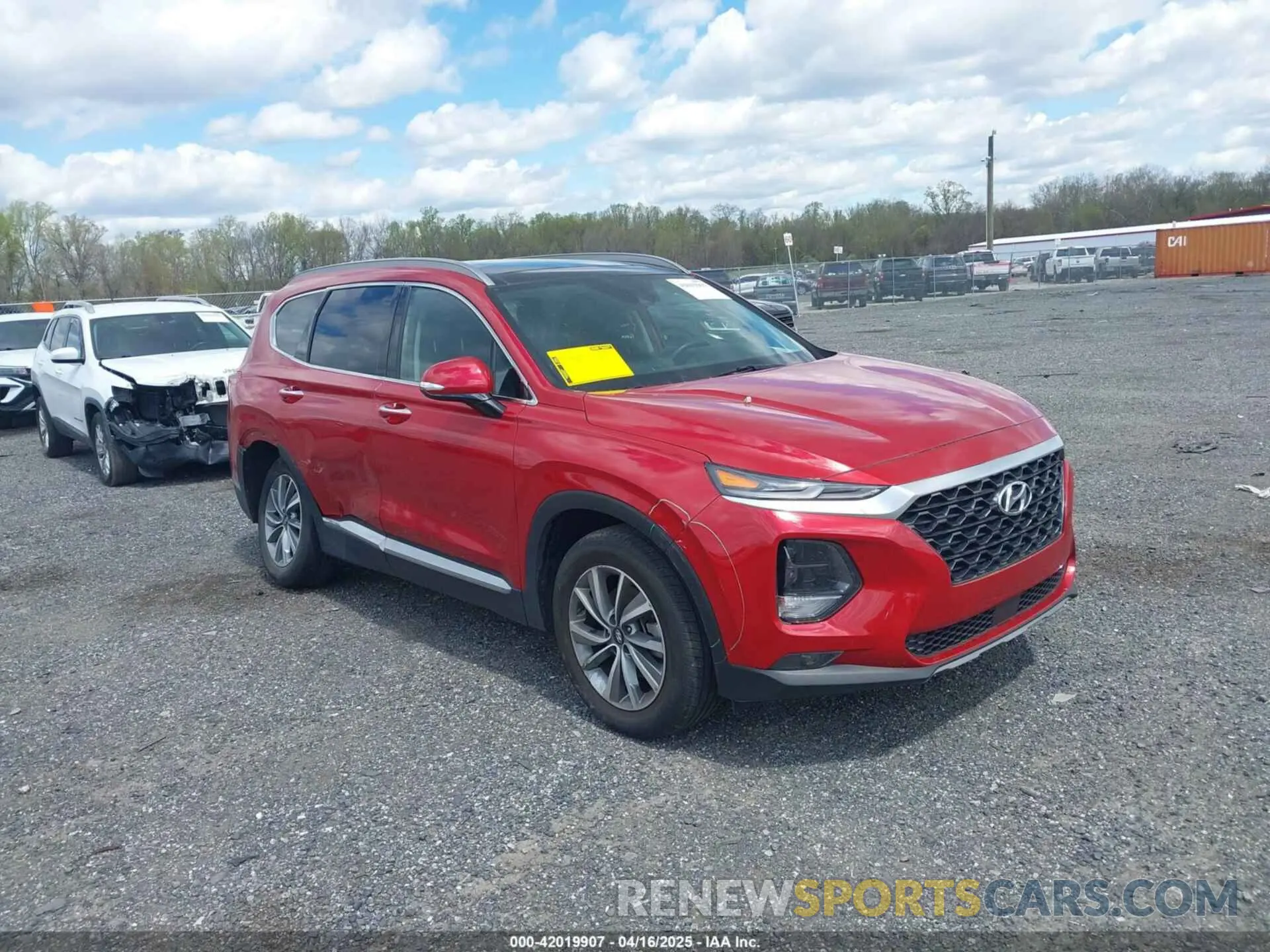 1 Photograph of a damaged car 5NMS53ADXKH059296 HYUNDAI SANTA FE 2019